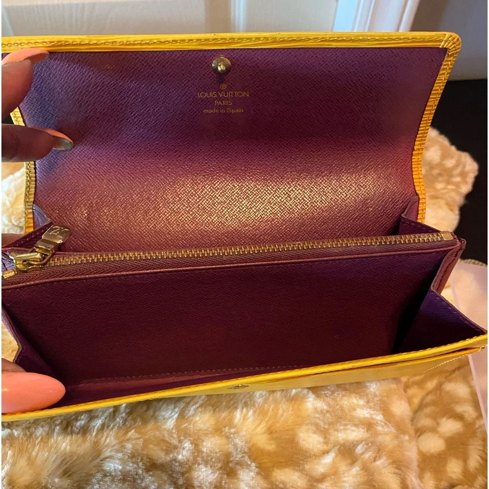 Louis Vuitton Yellow Epi Long Wallet